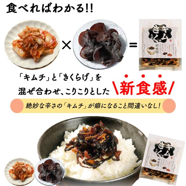 キムチきくらげ 1P 100g 送料無料 きくらげ キムチ 木耳 佃煮 お惣菜 ご飯のおとも 丸虎食品 いいBUYストア