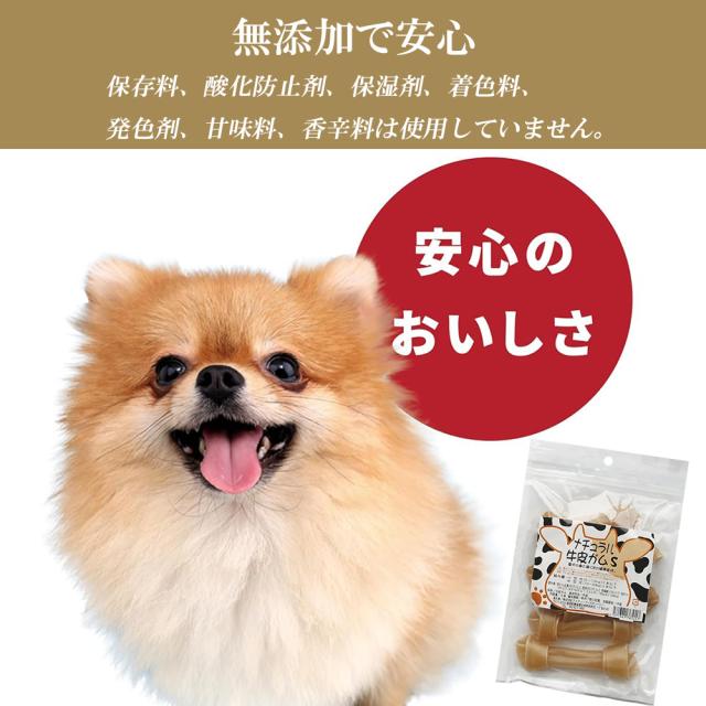 牛皮ガム ナチュラル牛皮ガム Sサイズ 2Pセット(1P/6本入) 送料無料 犬 おやつ 犬用おやつ 骨ガム ドッグフード ペットフード コラーゲン チューイングボーン 歯みがき効果 いいBUYストア