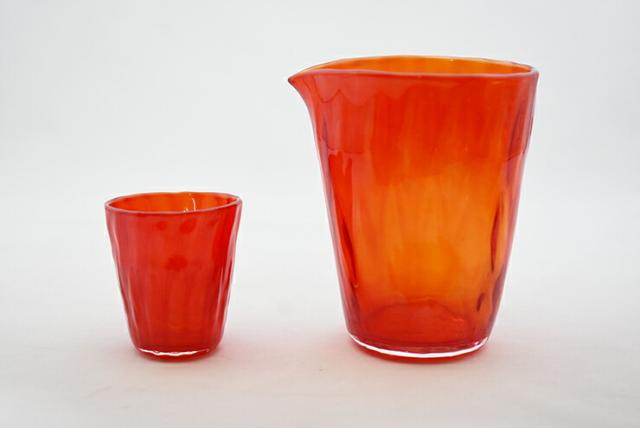 博多びーどろ粋工房楽天市場店 沖ノ島朱 酒杯 森田 菜生作