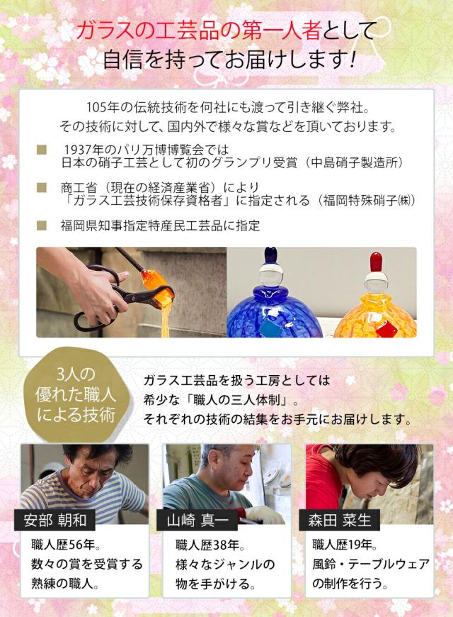 博多びーどろ粋工房楽天市場店 ガラスのお雛様 桃の節句