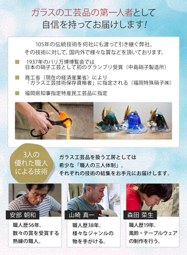 博多びーどろ粋工房楽天市場店 ガラスの兜飾り 端午の節句