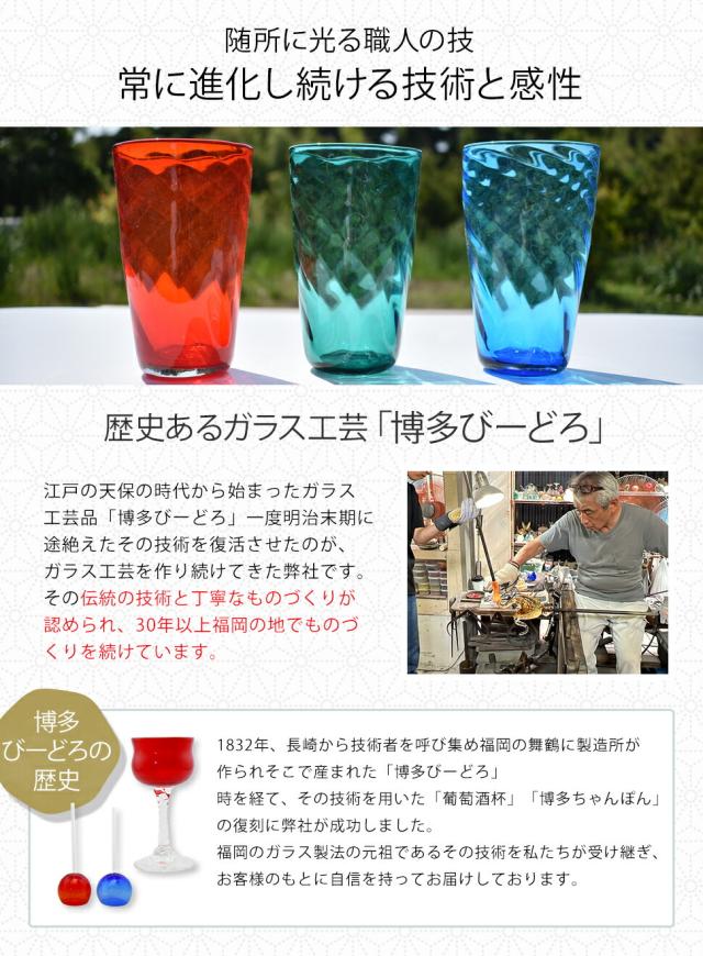 博多びーどろ粋工房楽天市場店 宗像びーどろ ハイタンブラー 森田 菜生作