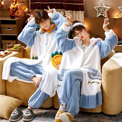 ペア パジャマ 冬 もこもこ 結婚祝い.jpg