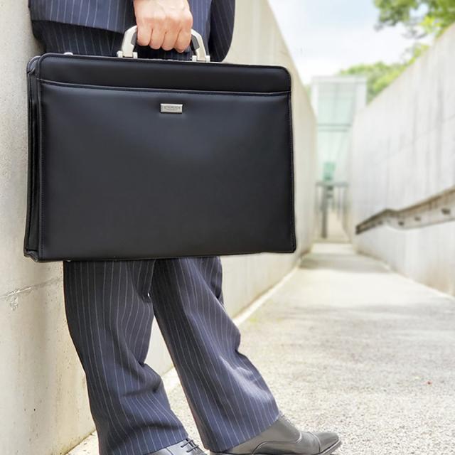 ダレスバッグ メンズ B4 A4 大開き 三方開き アルミハンドル ダレス