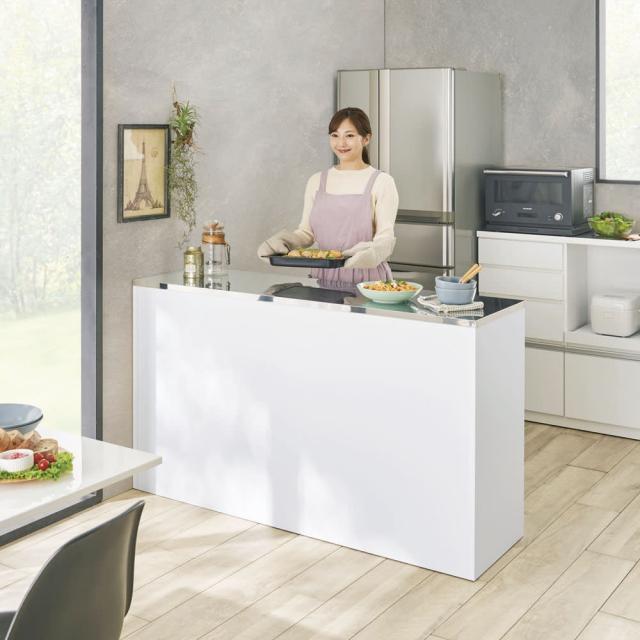 ディノス ステンレストップ間仕切りカウンター　幅139cm ステンレストップ下段オープン 間仕切りカウンター 幅139cm 通販