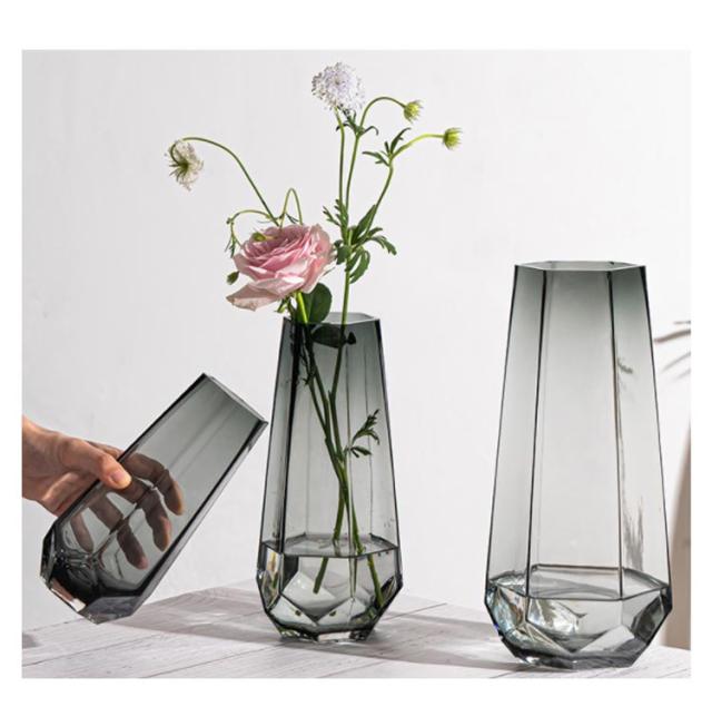 クリア 花瓶 ガラス製 花瓶 おしゃれ 円柱形 フラワーベース ガラス