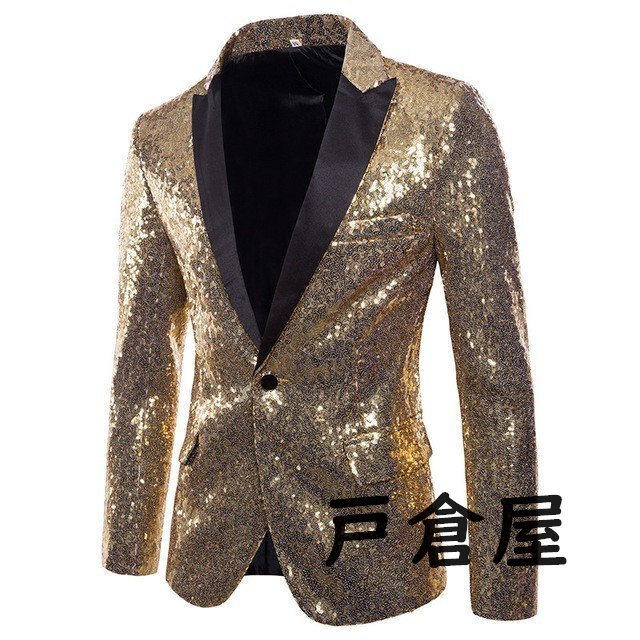 スパンコールジャケット メンズ ステージ 衣装 タキシード メンズ