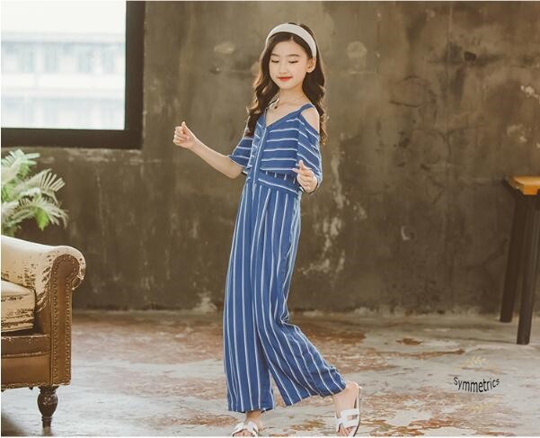 韓国子供服 オールインワン サロペット 女の子 カバーオール Vネック