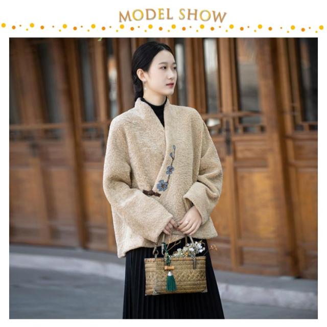 ボアコート ジャケット チャイナジャケット ノーカラーコート ブルゾン