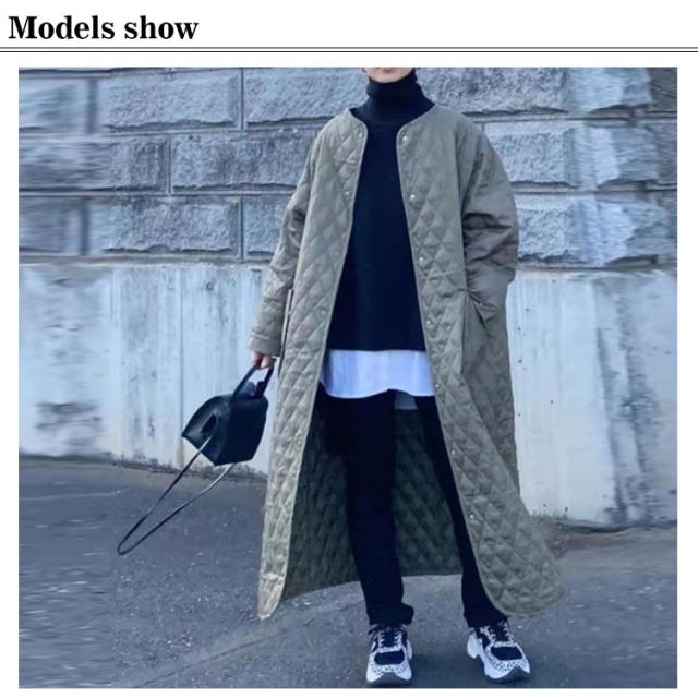 極美品 バーバリー ステンカラーコート 総柄 9号 ロング丈 中綿