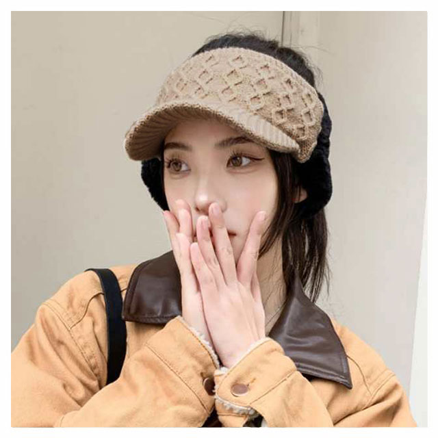 楽天市場】耳あて サンバイザーの通販 サンバイザー ブラック ニット帽