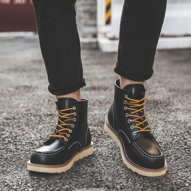 ワークブーツ ワークブーツ ショートブーツ メンズ靴 レースアップ