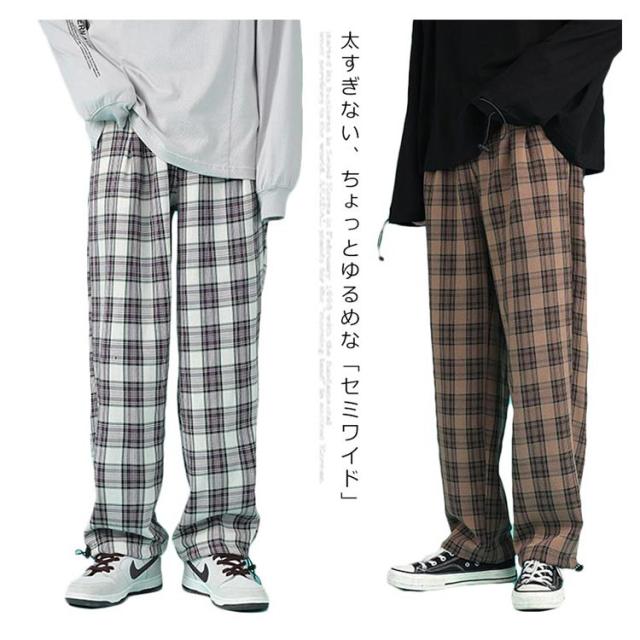 トロア　チェックテーパードパンツ　未使用 チェック柄テーパードパンツ[品番：PA000013158]｜coca（コカ