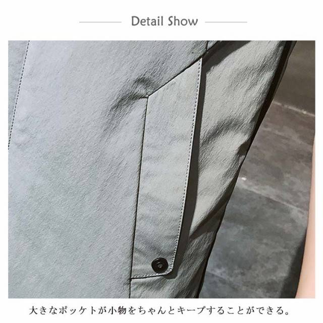 ロングコート フード付き トレンチ ブルゾン 防風 トレンチ