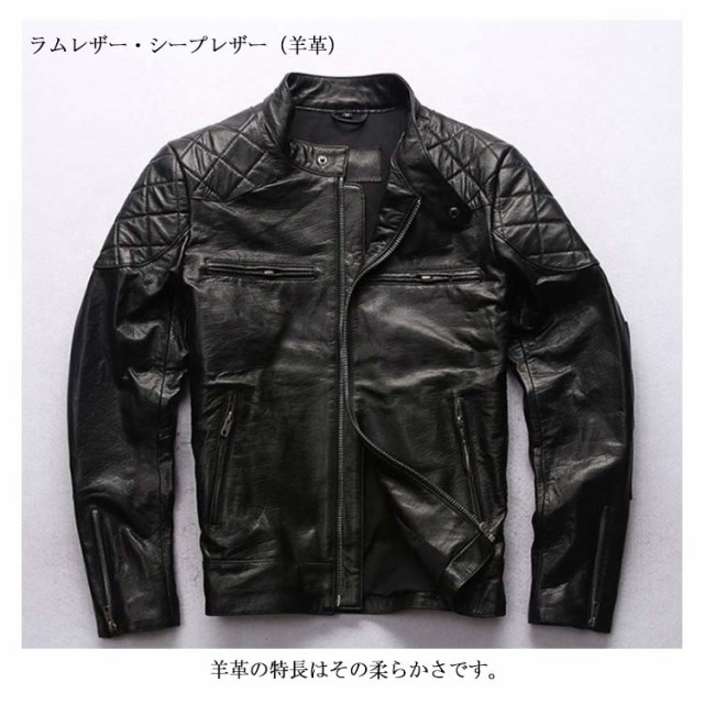 シングルライダースジャケット ジャケット メンズ レザー シングルライダースジャケット ジャケット メンズ レザー