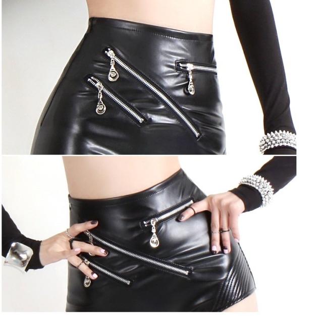 ハイウエスト PU革パンツ ショートパン セクシー レディース