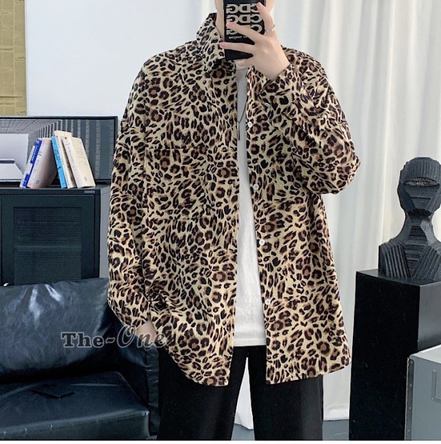 カジュアルシャツ 総柄シャツ 長袖シャツ カジュアルシャツ