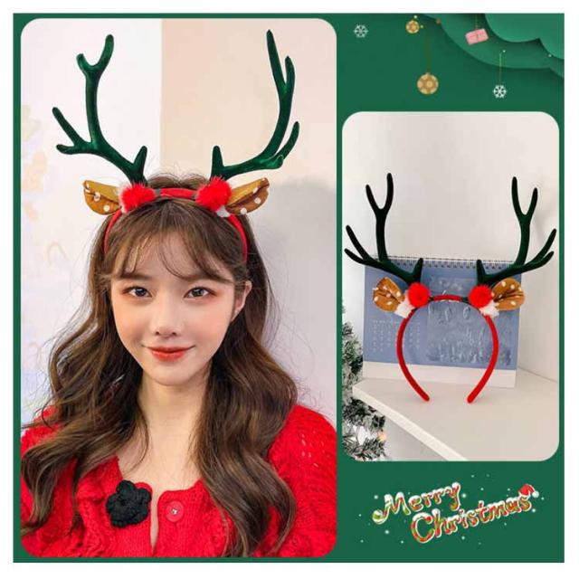 クリスマスコスプレ トナカイ 角飾り付き 可愛い クリスマス コスプレ 大きい 仮装 プレゼント 鹿の角 トナカイ