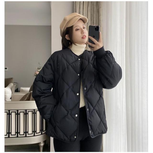 中綿入ジャケット レディース キルティング ノーカラー ポケット付き ジップアップ ウルトラライト コットンジャケット 長袖 綿服 厚い キルティングジャケット レディース ダウンジャケット ノーカラー