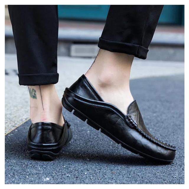 ネイビー レザー スリッポン ローファー ビット ローファー ネイビー スリッポン ビジネス カジュアル メンズ