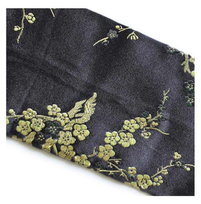 紫花刺繍 ウエスト 65〜95cm 高級帯 サッシュベルト J61101