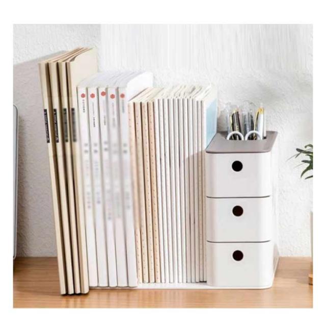 ブックスタンド 本棚 引き出し付き 絵本 収納ボックス ペン立て付