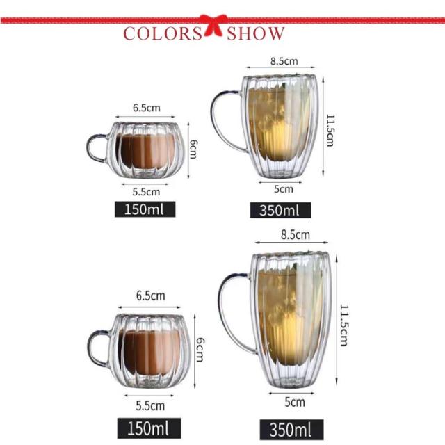 ウォ タンブラー カップ 6個セット！ダブルウォールグラス コーヒー