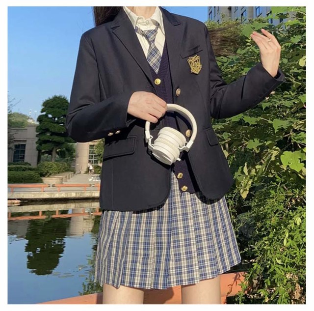 ブレザー スカート ベスト 女子高生 制服 5点セット 学生服 女子 ブレザー スカート ベスト 女子高生 制服 5点セット 学生服 女子
