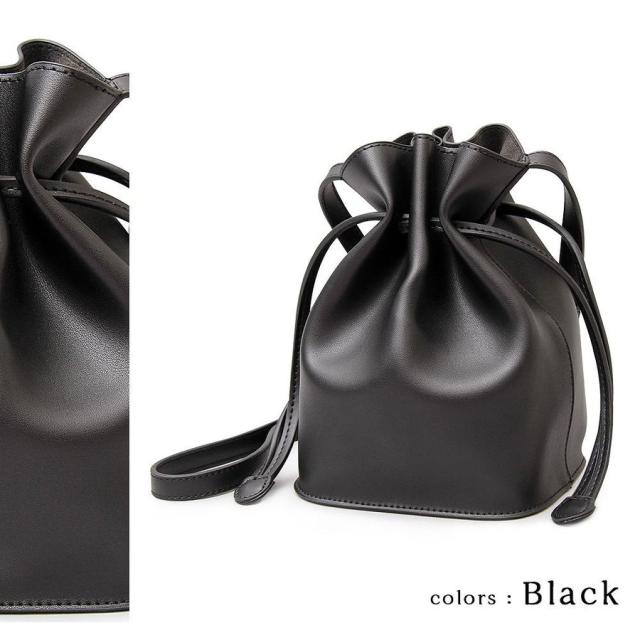 A.M.S. 巾着バッグ ショルダーバッグ 2way レディース 斜めがけ