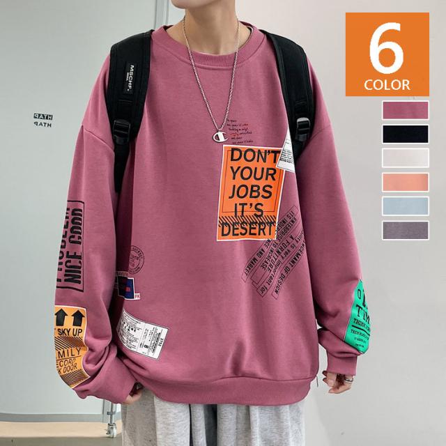 新品スウェットトレーナー メンズ 春服 長袖Tシャツ プリントトレーナー ク7d スウェットトレーナー メンズ 春服 長袖Tシャツ プリント