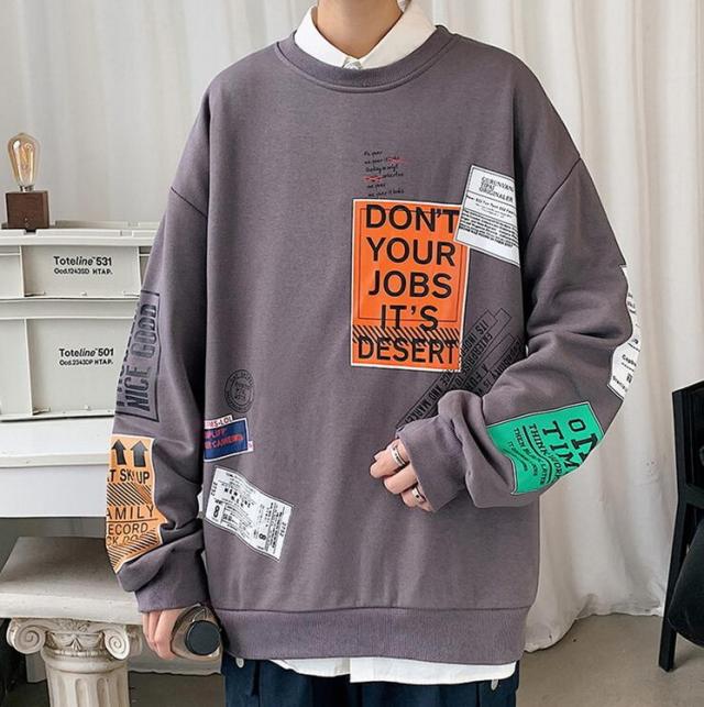 新品スウェットトレーナー メンズ 春服 長袖Tシャツ プリントトレーナー ク7d スウェットトレーナー メンズ 春服 長袖Tシャツ プリント