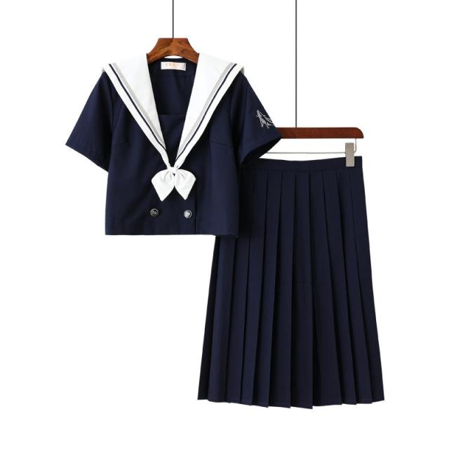 新入荷 女子JK制服 セーラー服 名古屋襟 刺繍 コスプレ衣装 大きい  