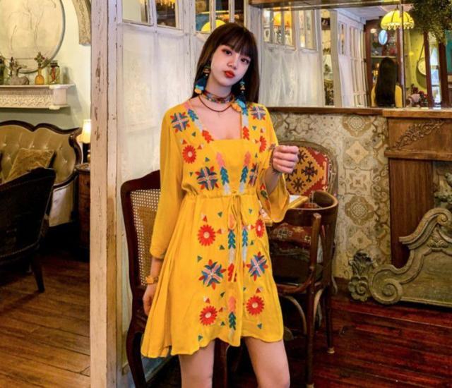 春夏ハイウエスト花柄ロングワンピース♥デートや女子会に大活躍 Amazon.co.jp: ロングワンピース 花柄ワンピース ゆったり 短袖