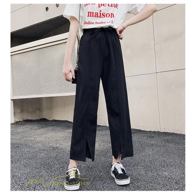 ワイドパンツ レディース 着痩せ ロング丈 ボトムス 夏コーデ