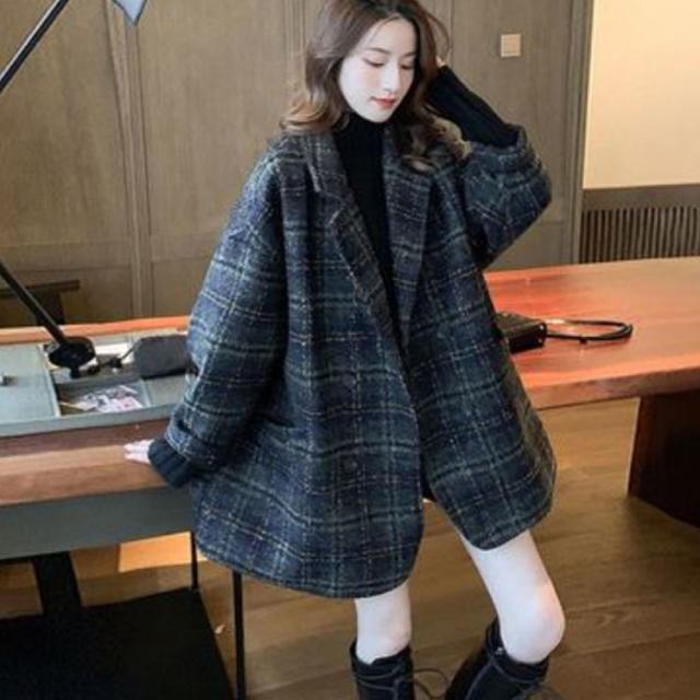 チェスターコート レディース 秋冬 40代 チェック柄 チェスターコート