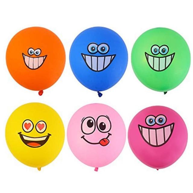風船 バルーン 顔風船 カラフルか わいい顔 12inch 100個セット