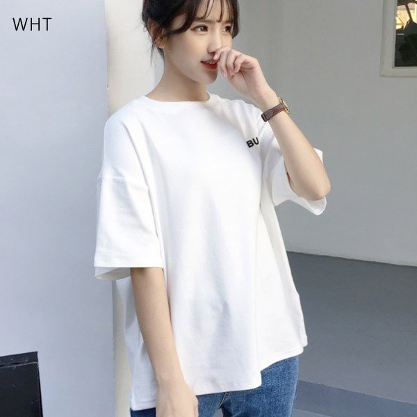 Tシャツ レディース トップス 半袖 チュニック プールオーバー  クルーネック カジュアル シンプル Tシャツ レディース トップス 半袖 チュニック プールオーバー