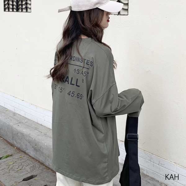 長袖 ひざ丈Ｔシャツ ロンT プルオーバー カトッソー トップス 韓国 ファッション レディース 長袖 ひざ丈Tシャツ ロンT プルオーバー カトッソー トップス