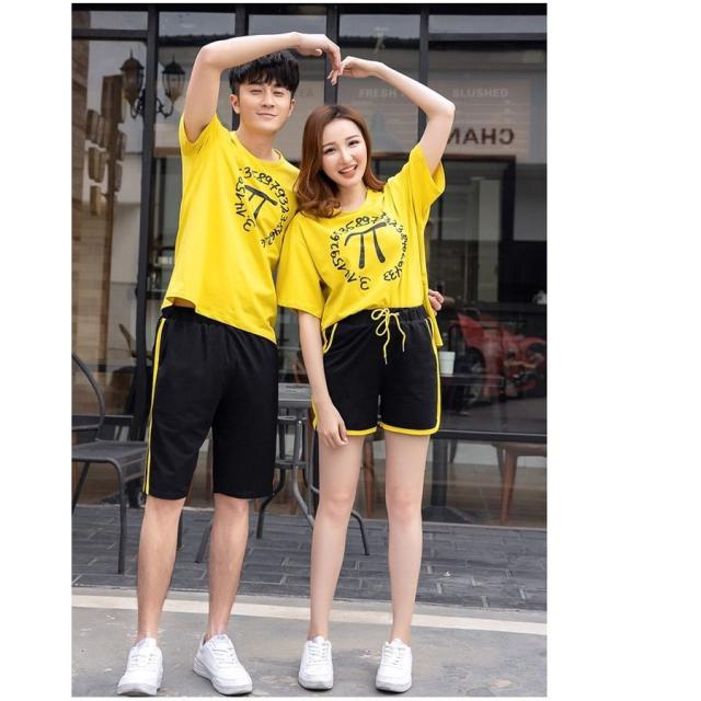 親子ペアルック カットソー セットアップ 上下セット レディース メンズ お揃い Tシャツ 半袖 ハーフパンツ ショートパンツ プルオーバー トップス 親子ペアルック カットソー セットアップ 上下セット レディース