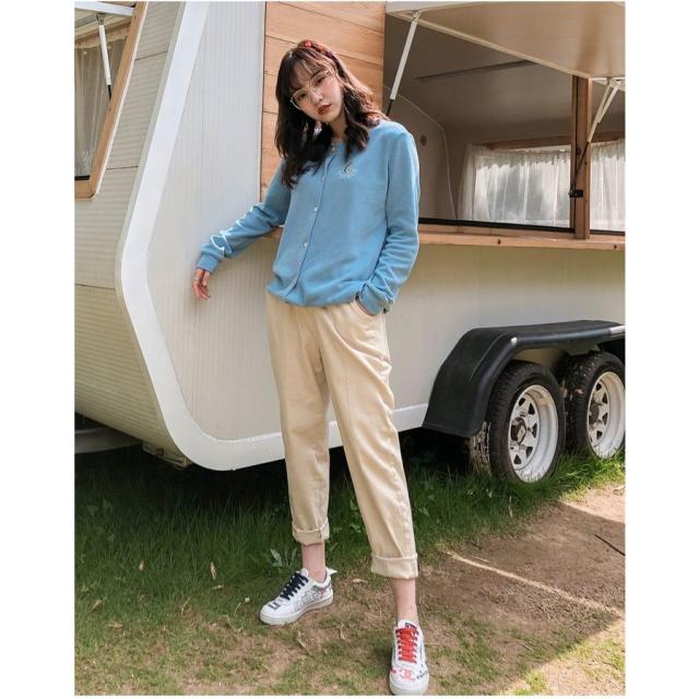 親子ペアルック ロングパンツ 長ズボン レディース お揃い チノパン ボトムス カジュアル シンプル 無地 定番 スタンダード ベーシック かわいい 親子ペアルック ロングパンツ 長ズボン レディース お揃い チノパン