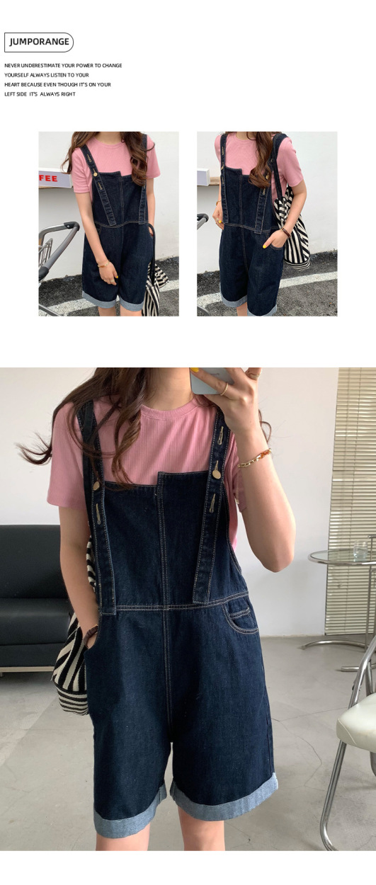 サロペット オーバーオール レディース デニム ロールアップショート ショートスパンツ ポケット付き 着痩せ かわいい カジュアル おしゃれ 20代 30代 40代 サロペット オーバーオール レディース デニム ロールアップショート