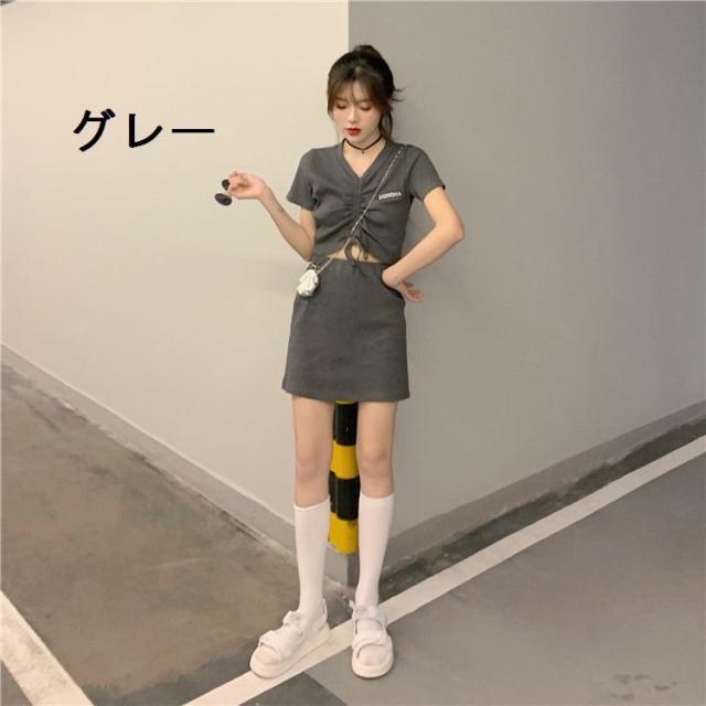 セットアップ カットソー Tシャツ スカート ミニスカート