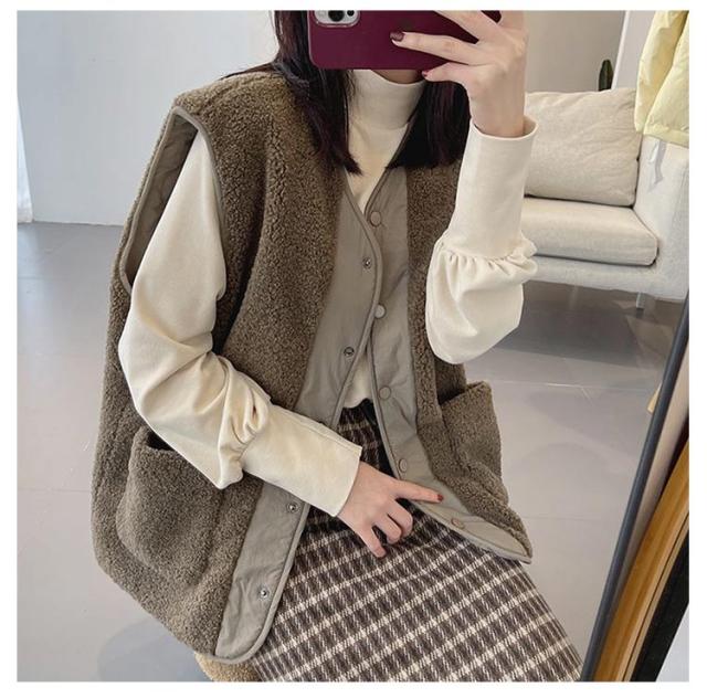 gypsohila ジプソフィア ボアリバーシブルキルティングベスト