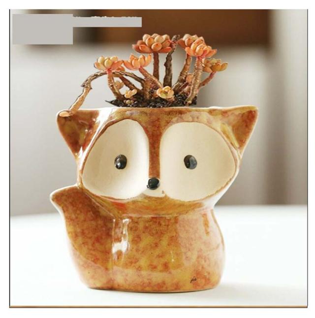多肉植物 鉢 植木鉢 陶器 底穴あり アニマル 動物 かわいい 小サイズ