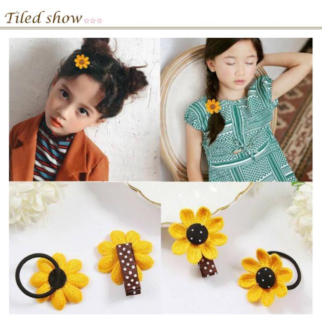 向日葵 ひまわり ヘアゴム ヘアピン ヘアクリップ かわいい 女の子