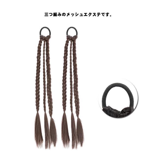 全11色、メッシュの三つ編み！ポイントウィッグ ウィッグ