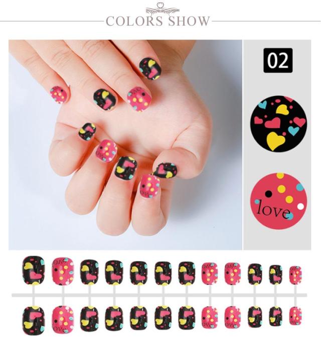 女の子 ネイルチップセット キッズ用 キッズ 可愛い ネイルチップ つけ