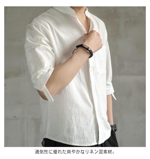 麻100% シャツ メンズ 半袖シャツ リネンシャツ カジュアルシャツ