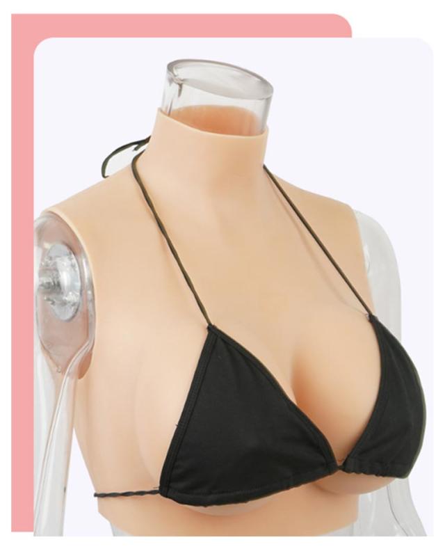 女装 ゲル充填 コスプレ Hカップ シリコンバスト おっぱい シリコーン シリコンバスト 偽乳 ぷるぷる偽乳 着るだけで理想の美胸に 肌の露出対策 ハイネック