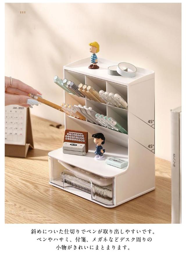 小物収納ケース卓上小物入れペン立て ペンスタンド デスク収納デスクオーガナイC : ペン立て 小物入れ デスクオーガナイザー 卓上ラック